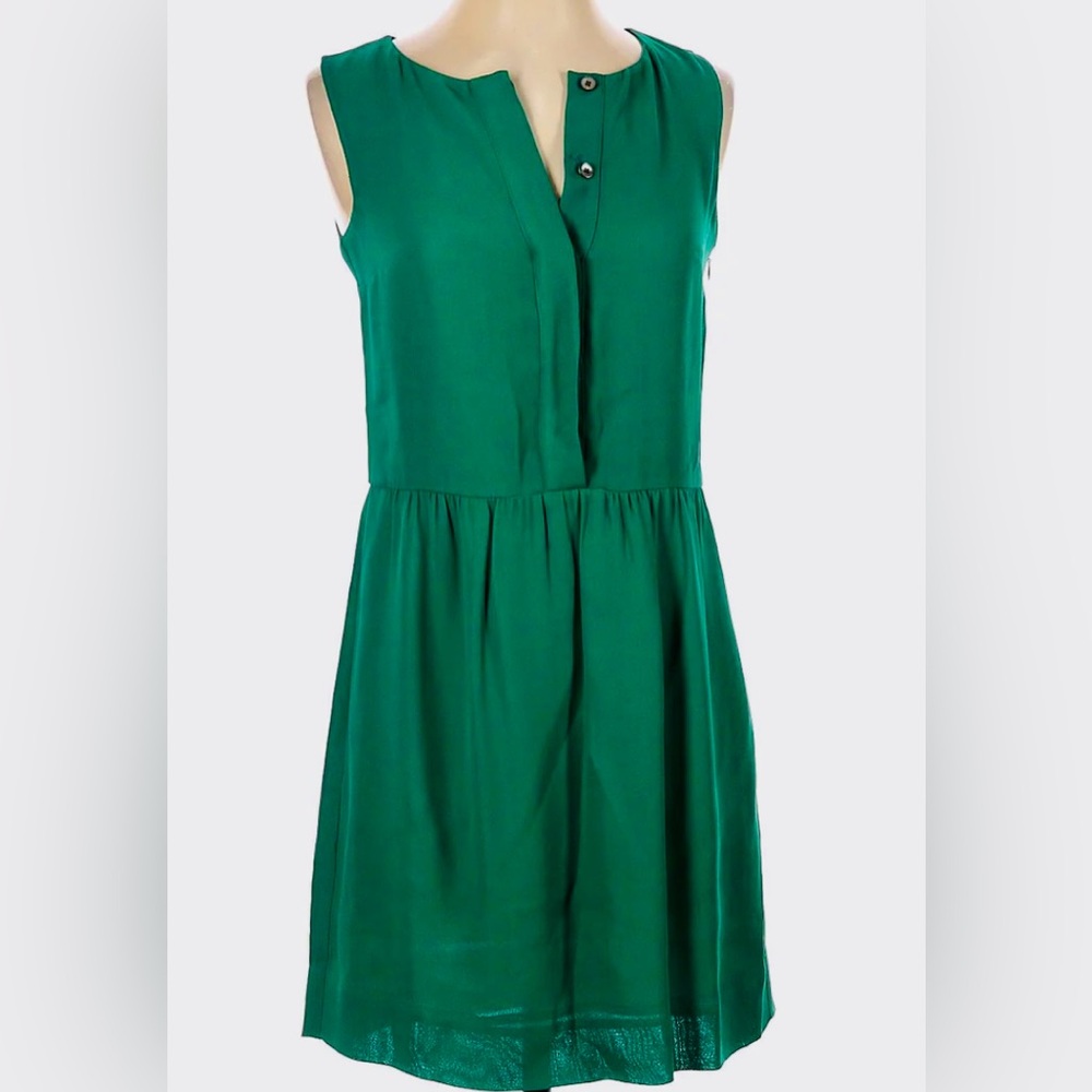 J Crew Emerald Green Sleeveless Dress, Size 2